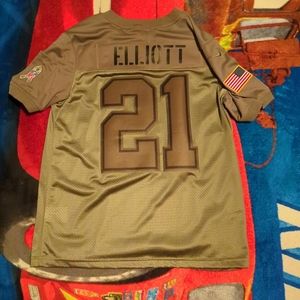 Dallas cowboys Ezekiel Elliott salute to service jersey large